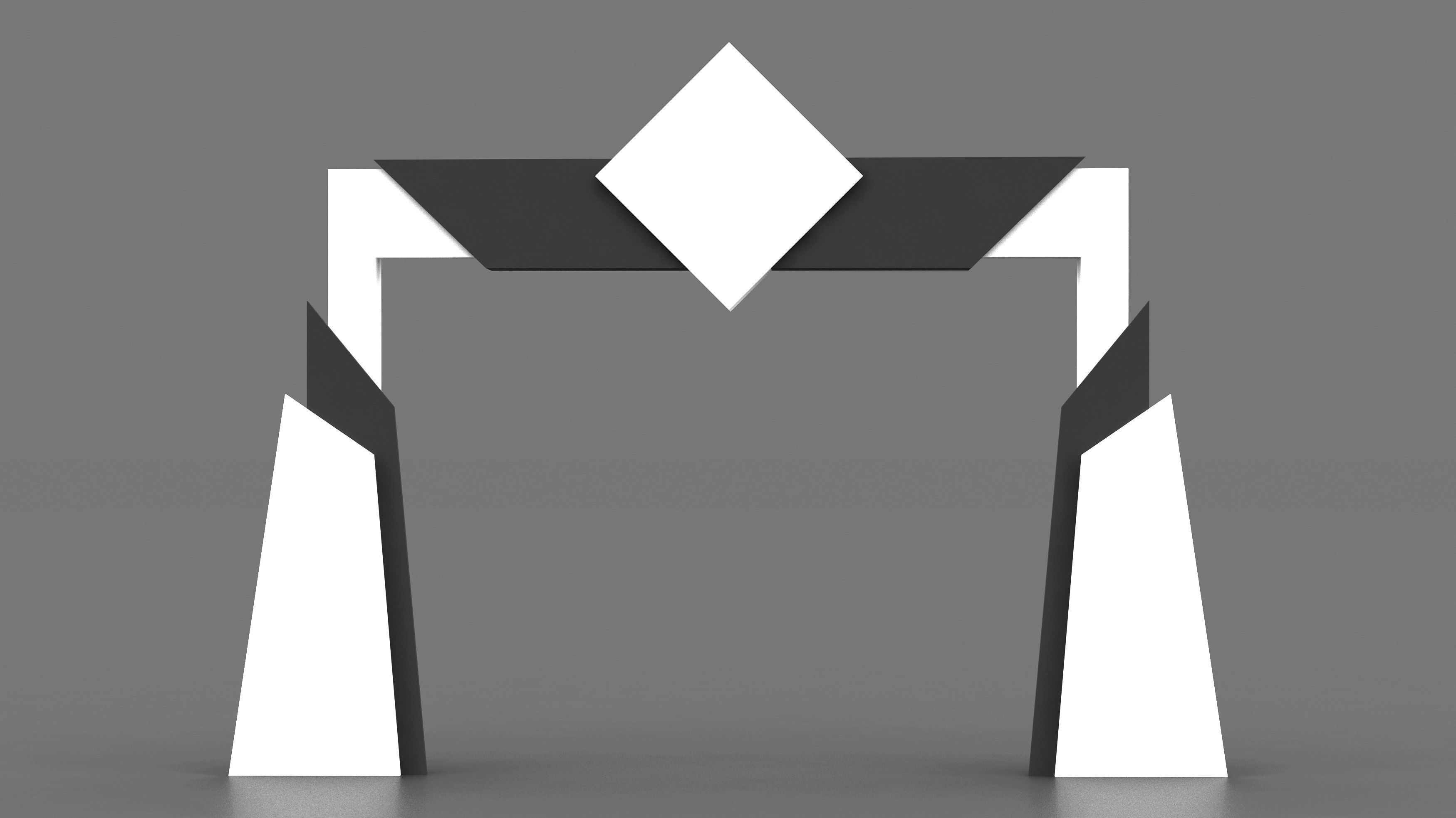 Arch Gate 01 Model  Free low-poly 3D model_5
