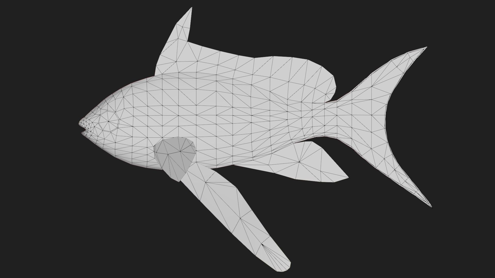 Serranidae Low-poly 3D model_1