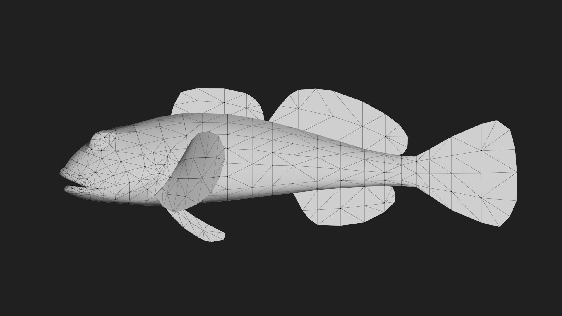Sculpin Low-poly 3D model_1