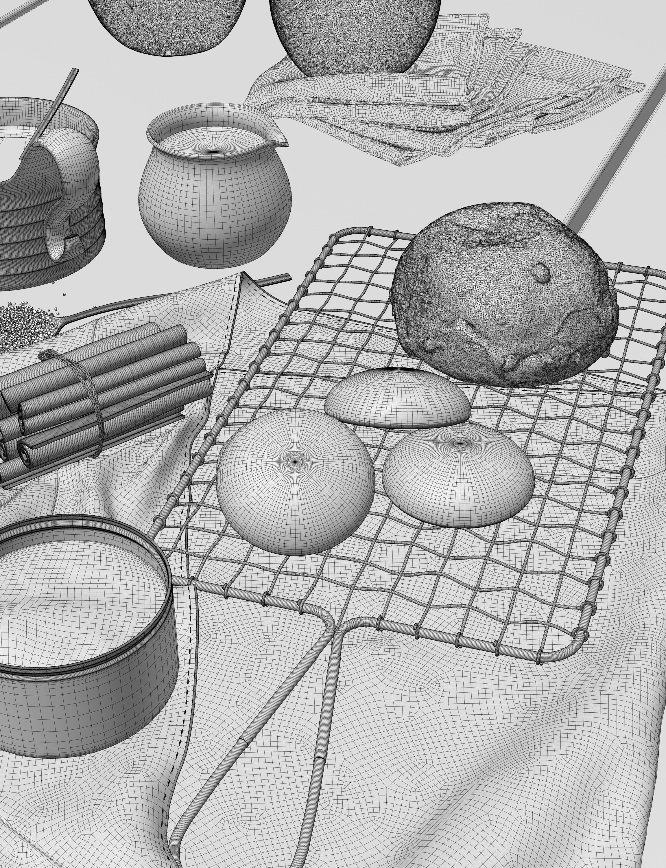 Breakfast food set - 3d scans and 3d models 3D model_12