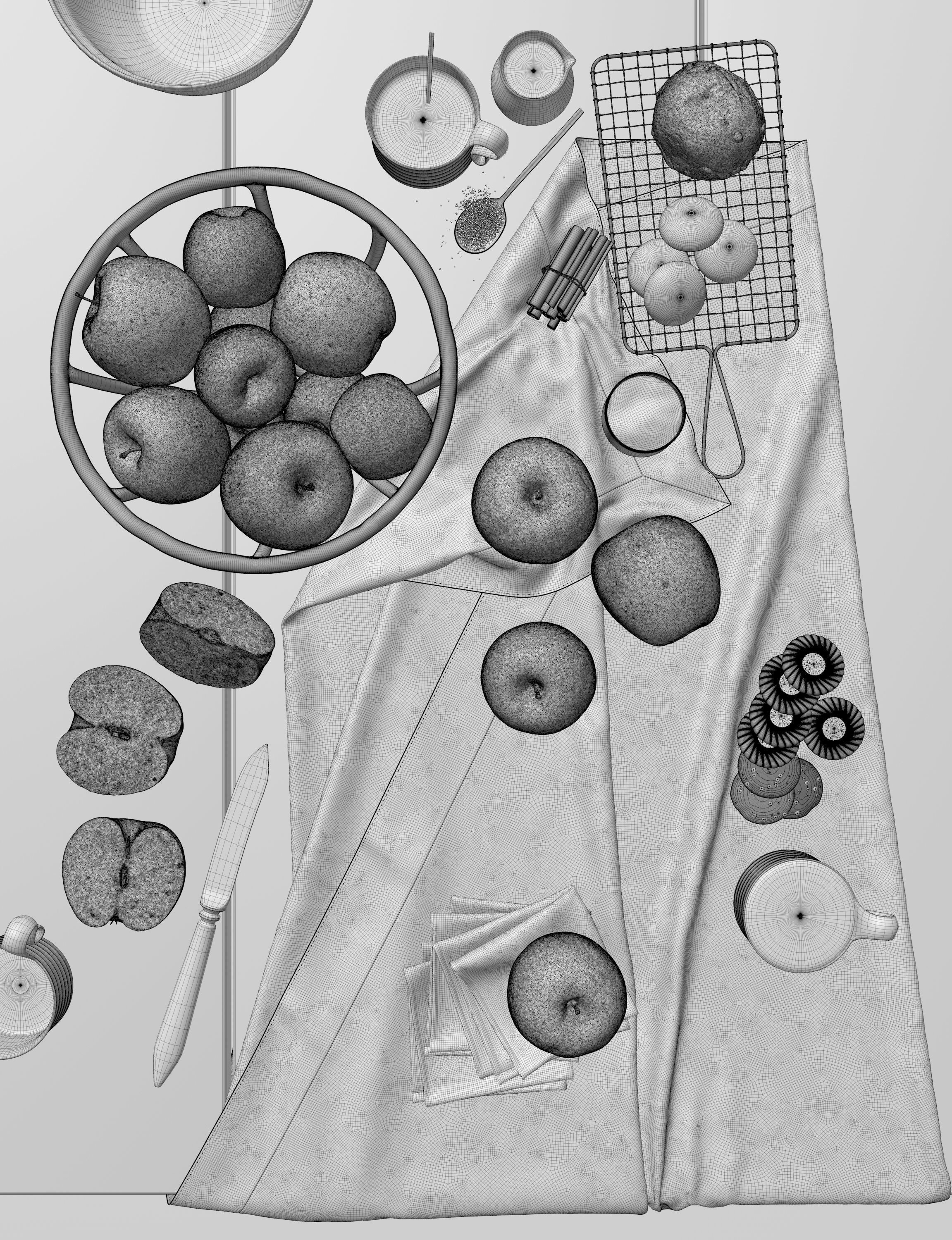 Breakfast food set - 3d scans and 3d models 3D model_9