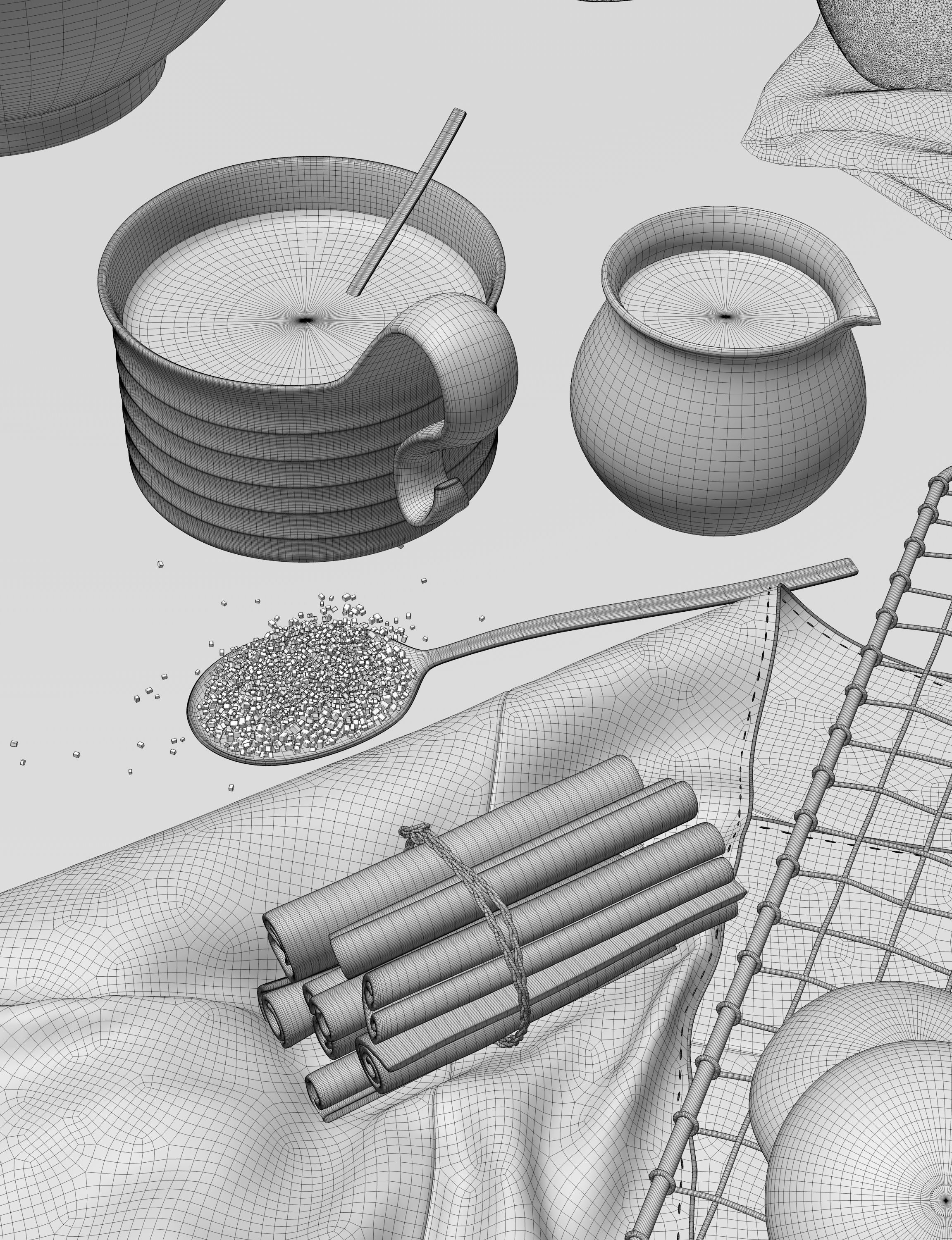 Breakfast food set - 3d scans and 3d models 3D model_7