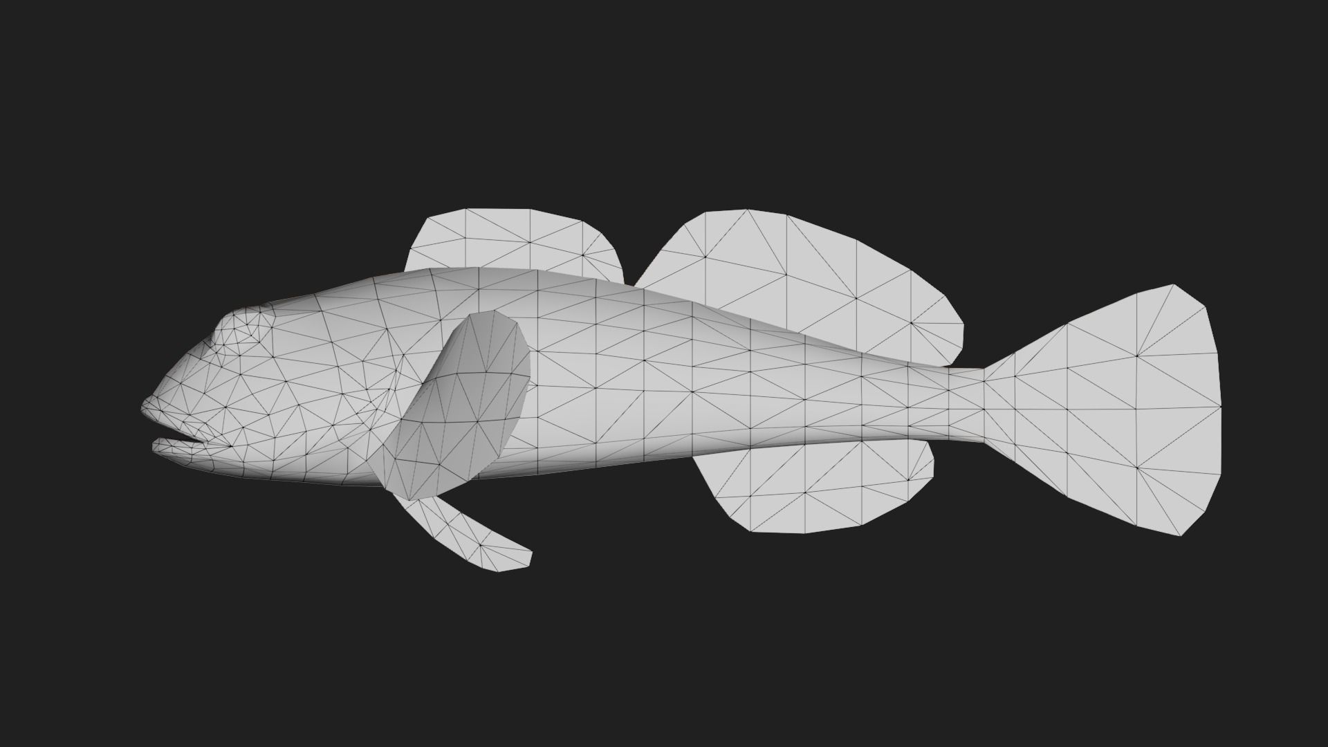 Sculpin Low-poly 3D model_1