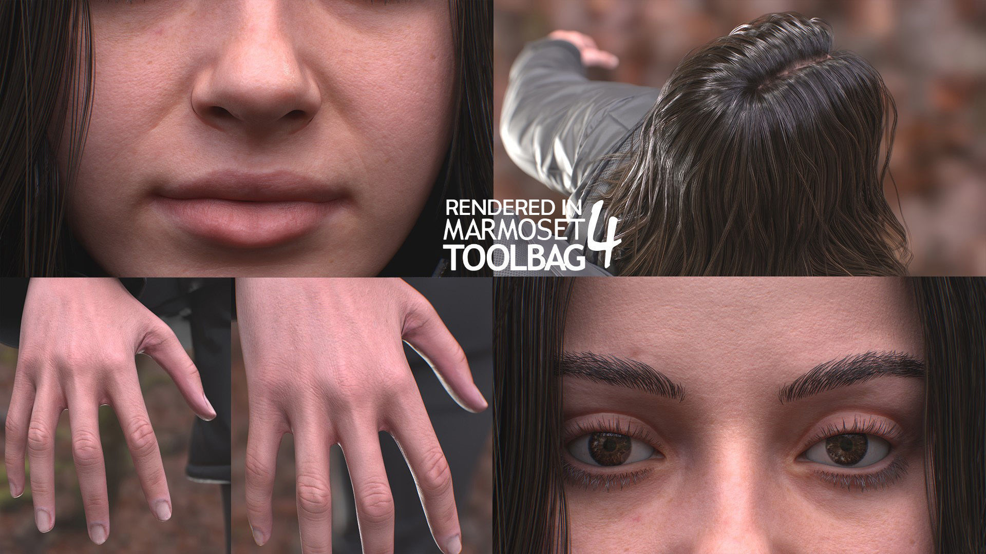 Woman Backpacker - Modular - Rigged Low-poly 3D model_12