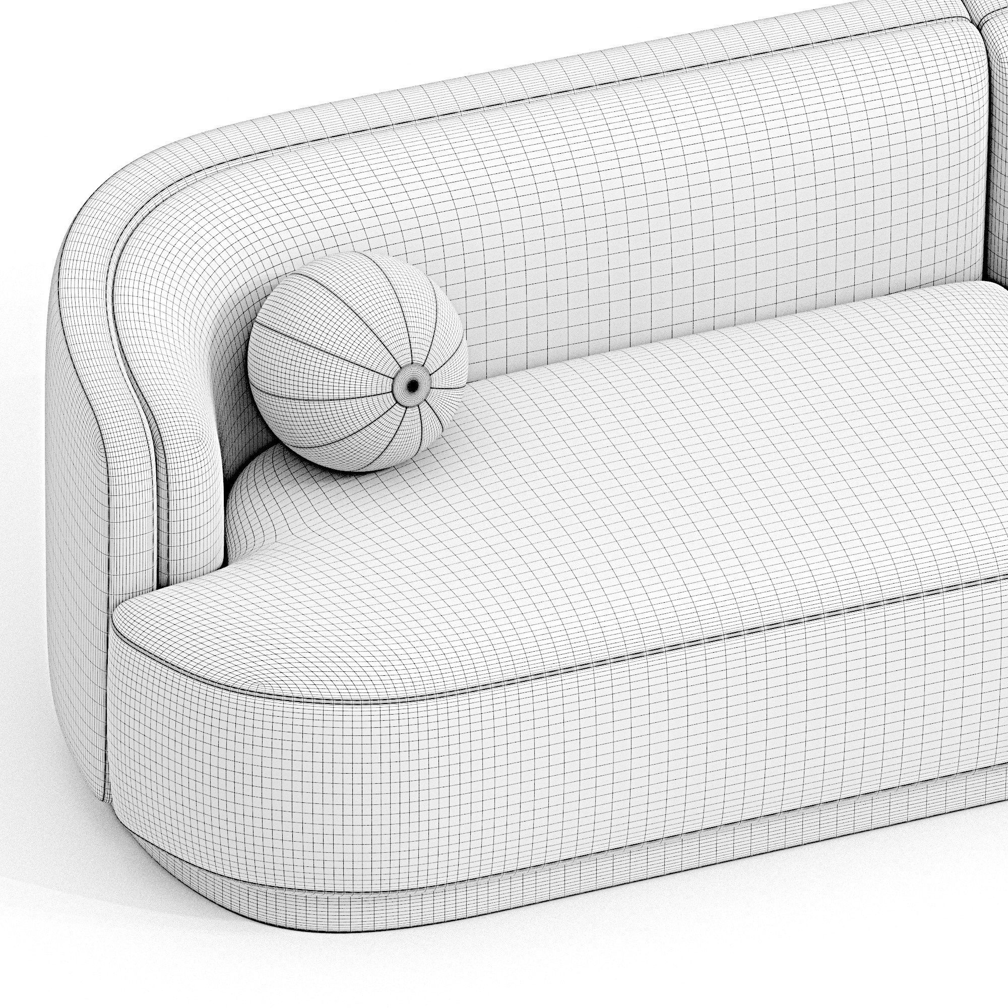 Swoosh Modular sofa  3D model_5
