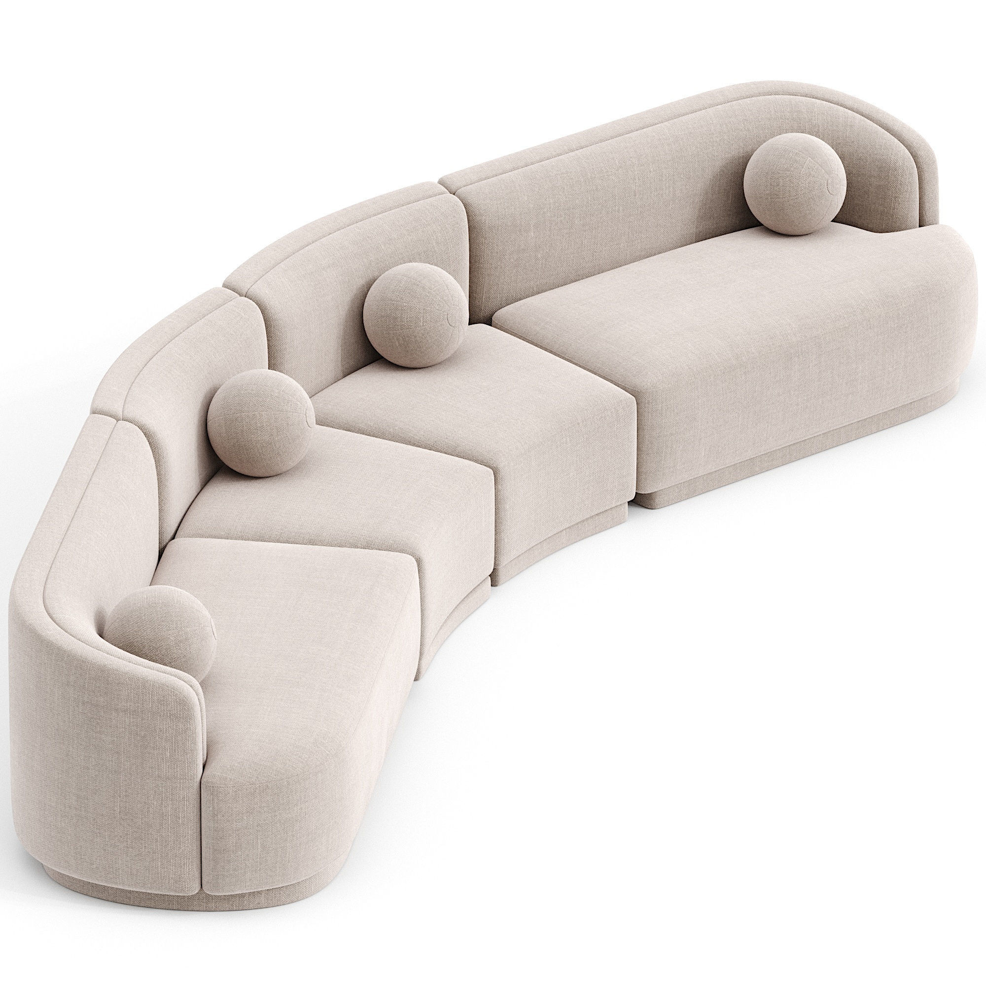 Swoosh Modular sofa  3D model_1