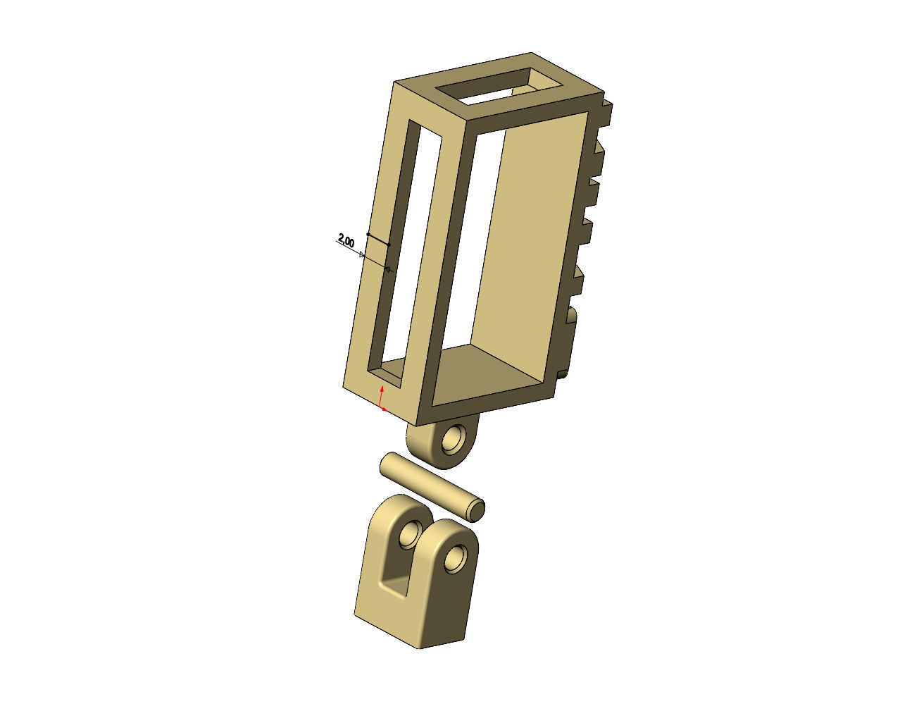 King bail link 3D print model_11