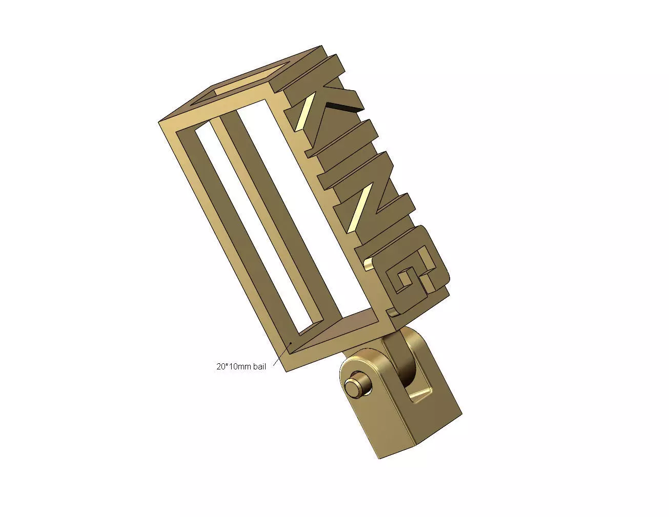 King bail link 3D print model_0