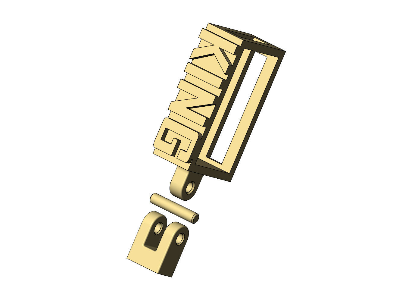 King bail link 3D print model_4