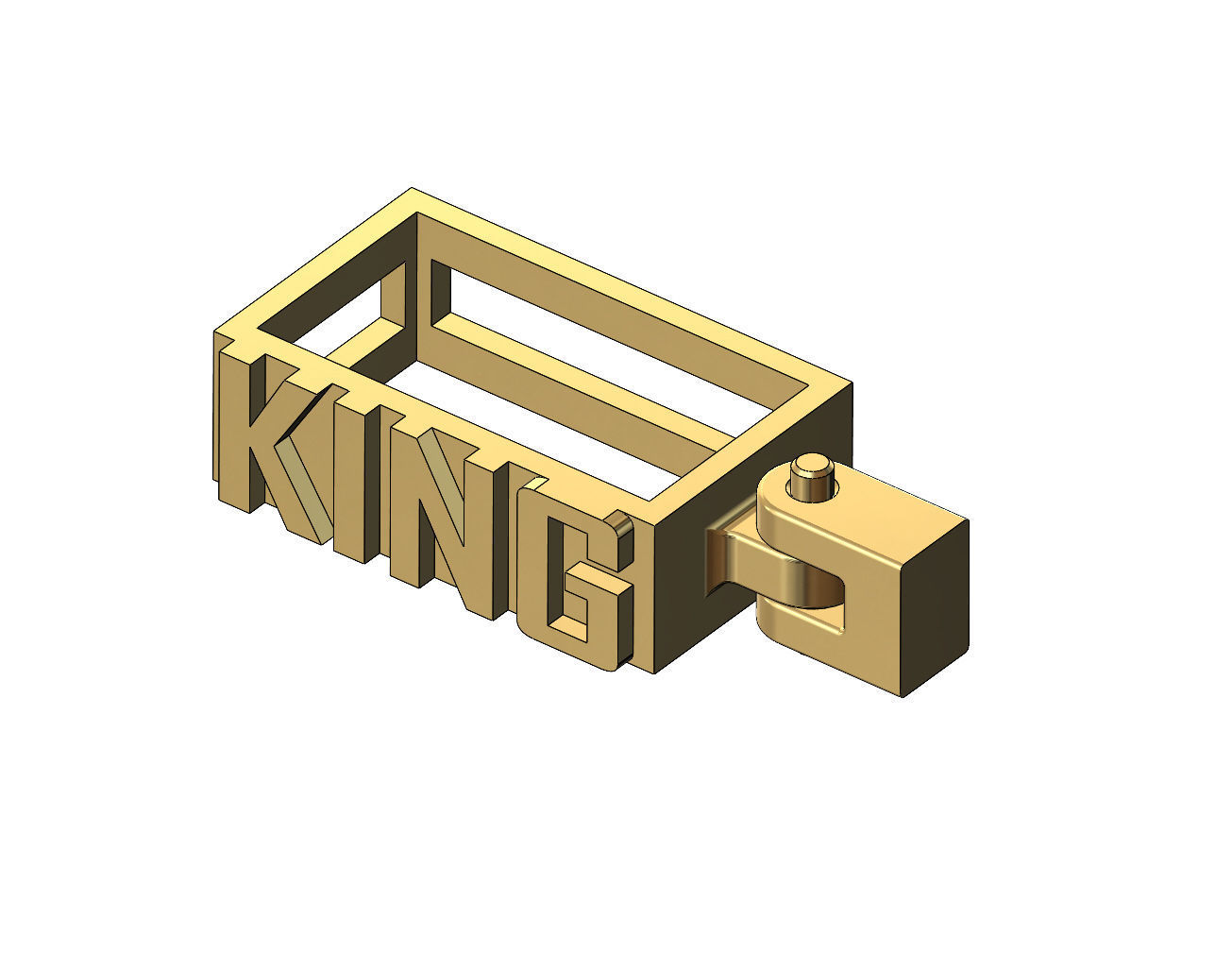 King bail link 3D print model_1