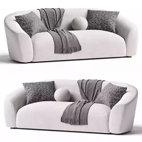 Portman 93 7 Velvet Flared Arm Sofa