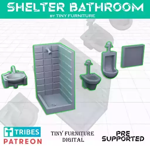 Shelter Bathroom 3D print model