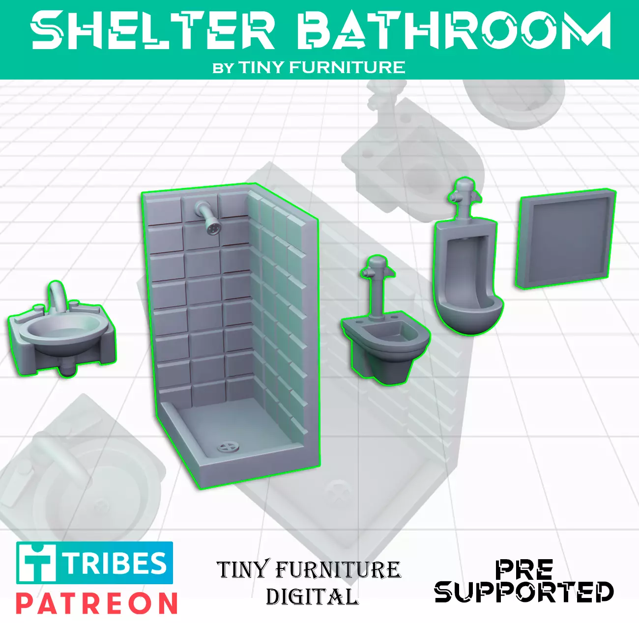 Shelter Bathroom 3D print model
