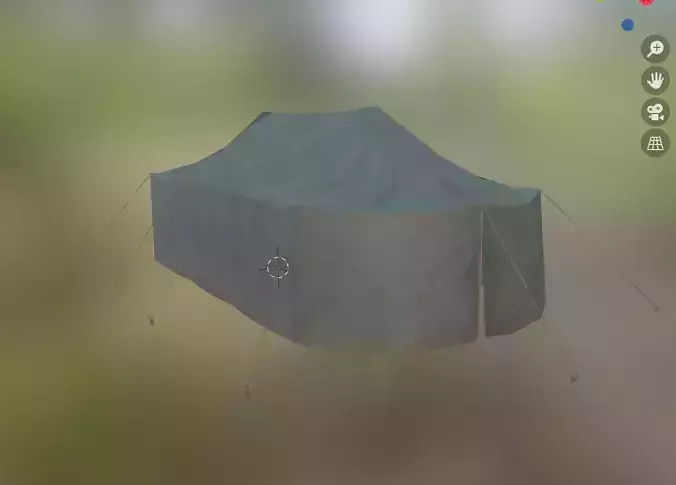 FABIRC TENT Low-poly 3D model