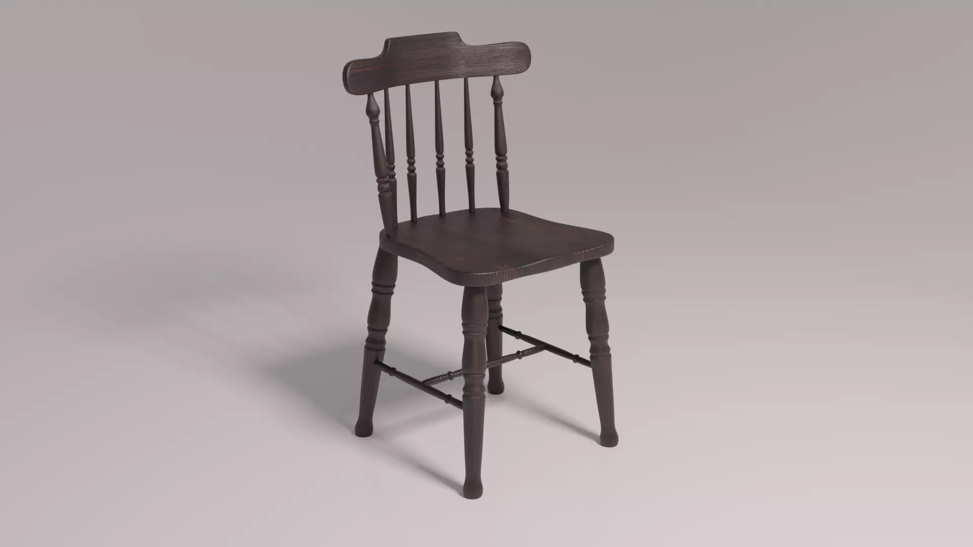 antique style chair 3D model_0