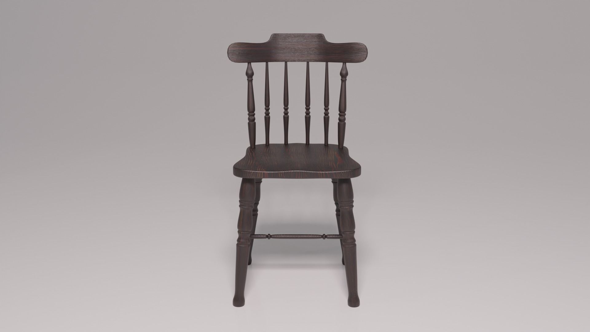 antique style chair 3D model_2