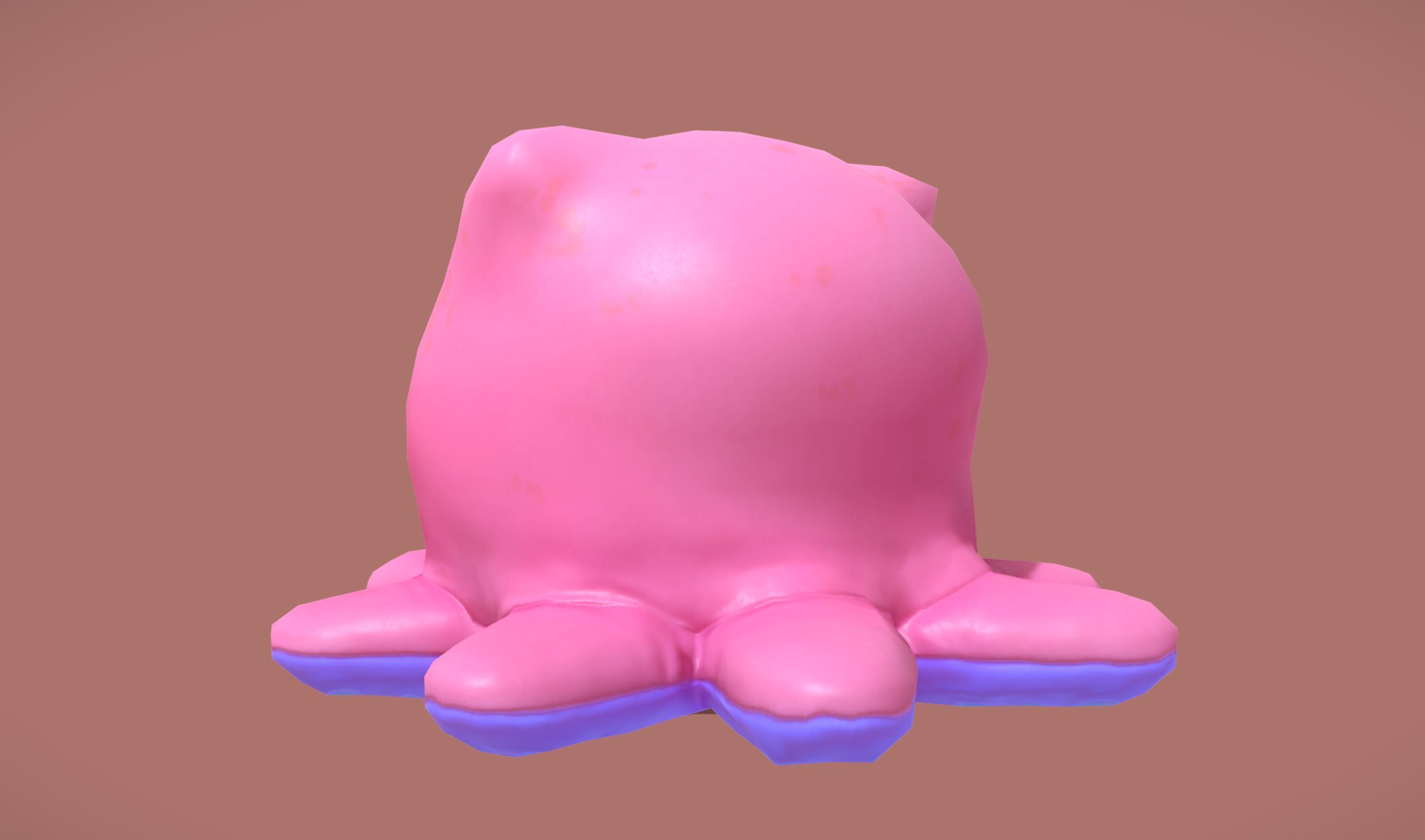 Cute Octopuss 1  - Animated Low-poly 3D model_6