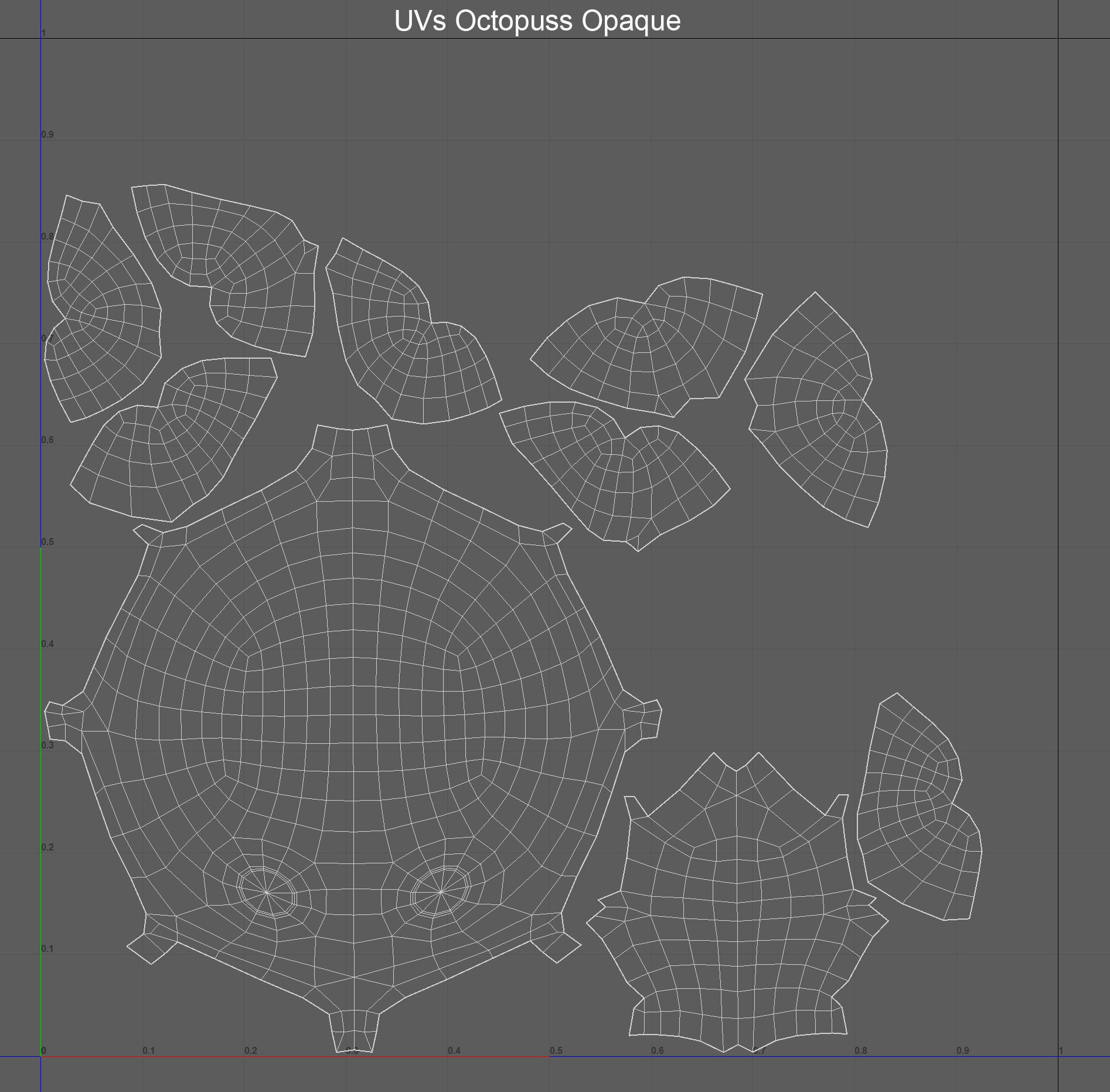 Cute Octopuss 1  - Animated Low-poly 3D model_15