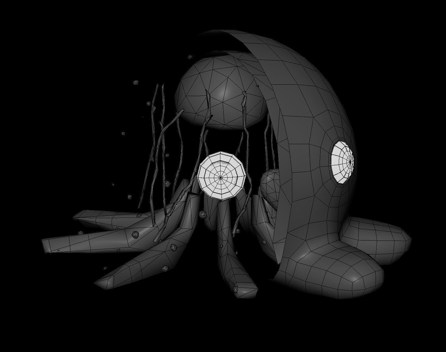 Cute Octopuss 1  - Animated Low-poly 3D model_14