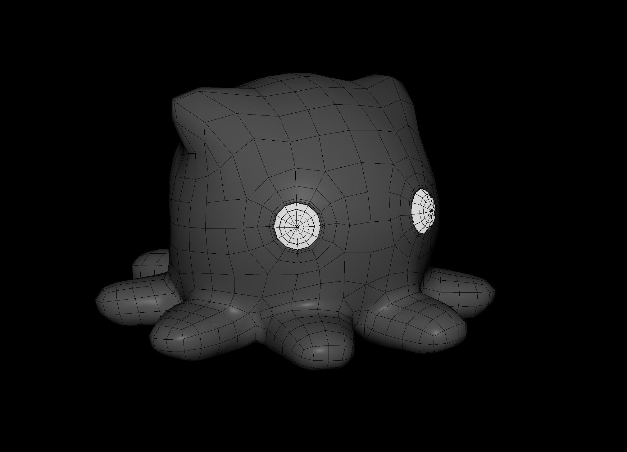 Cute Octopuss 1  - Animated Low-poly 3D model_13