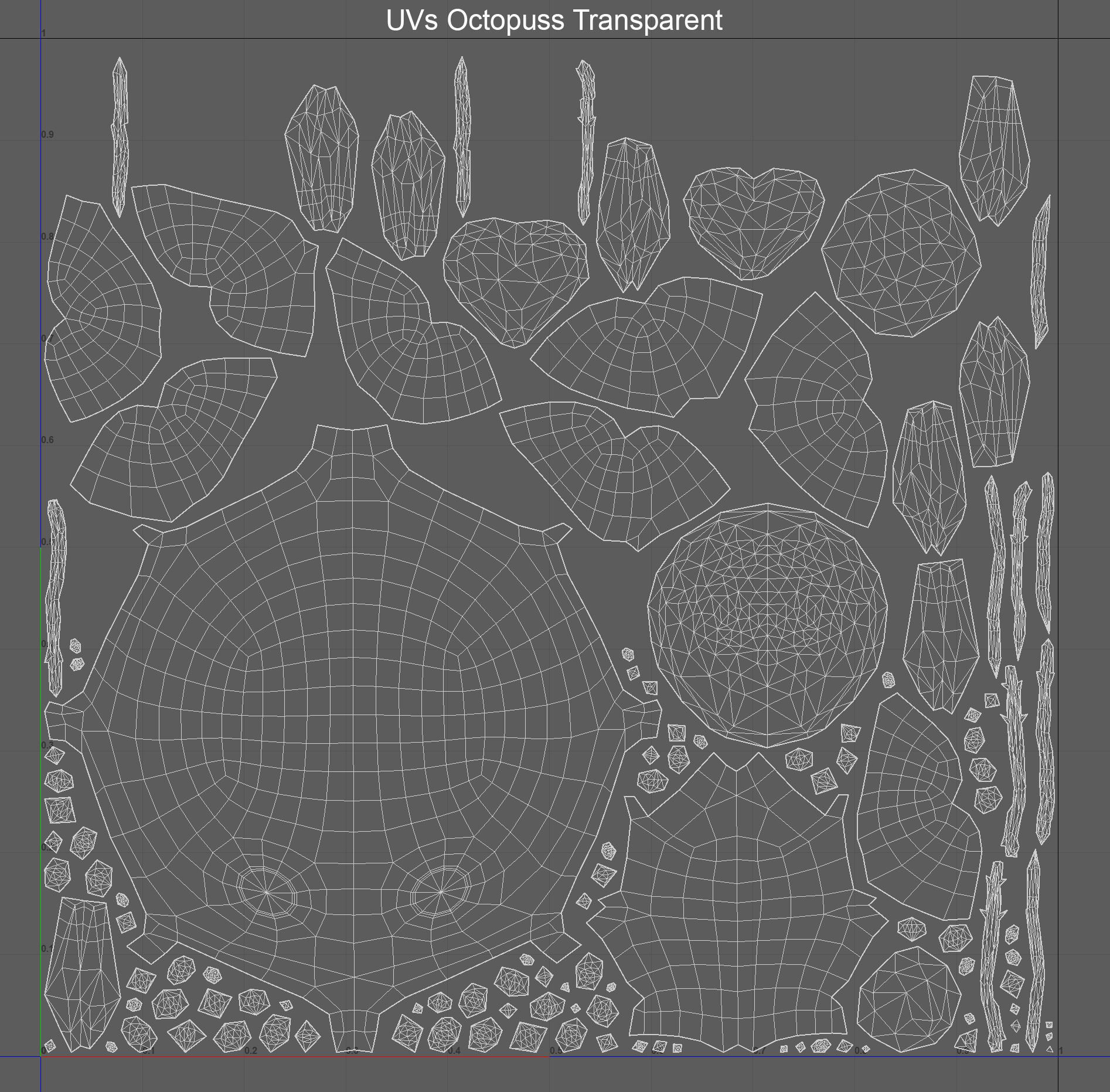 Cute Octopuss 1  - Animated Low-poly 3D model_16