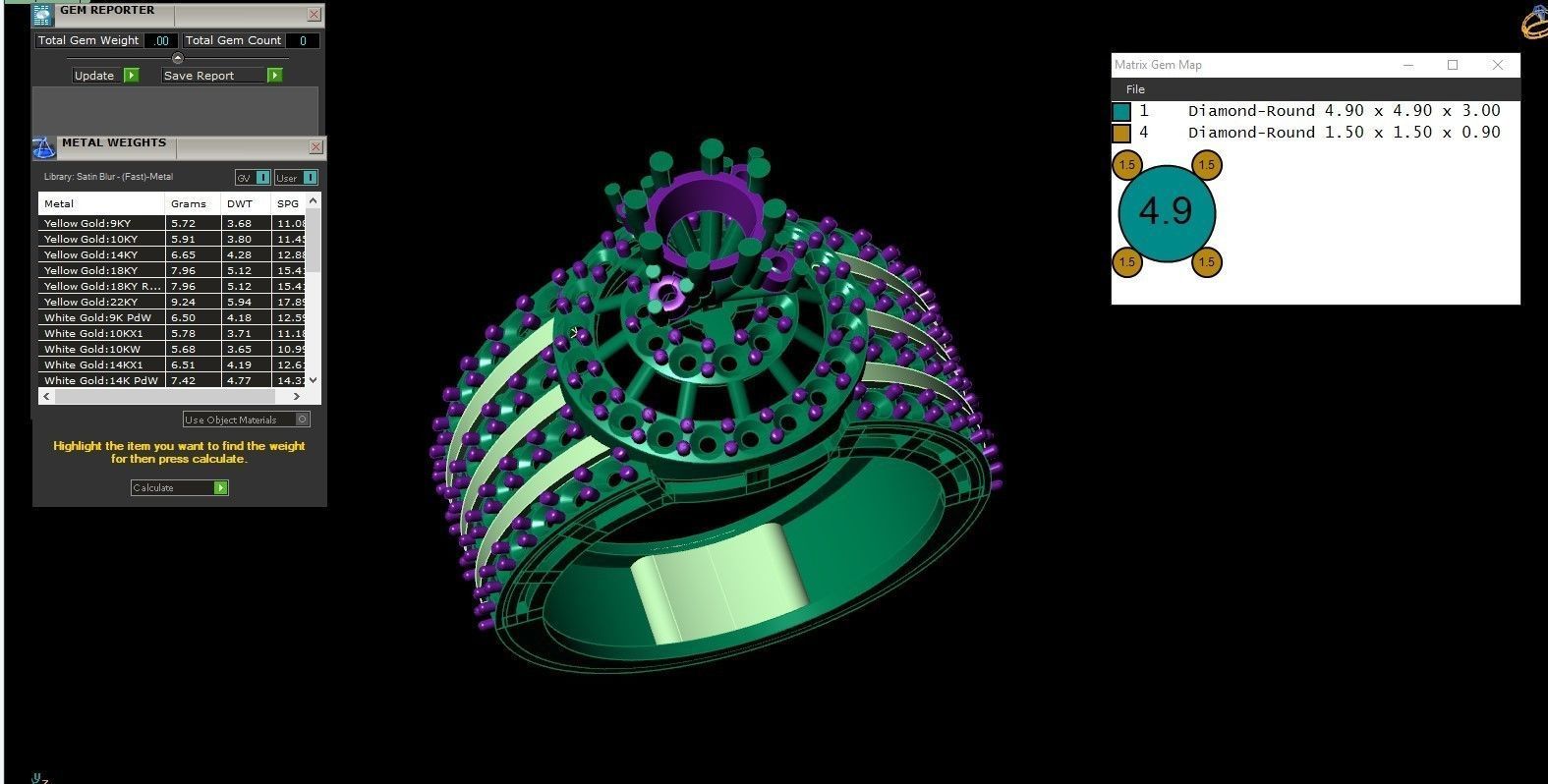 Rose Gold Women Diamond Ring 3D print model 3D print model_2