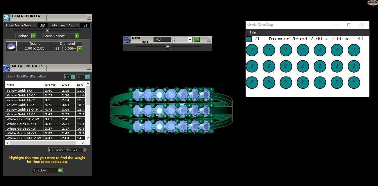 Rose Gold Women Diamond Ring 3D print model 3D print model_2