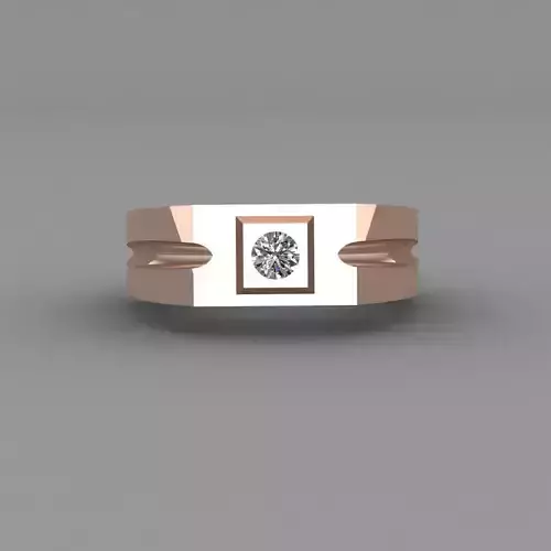 Rose Gold Men Diamond Ring 3D print model 3D print model