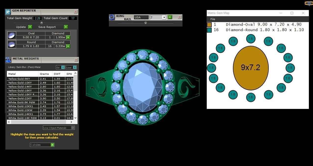 Rose Gold Women Diamond Ring 3D print model 3D print model_2