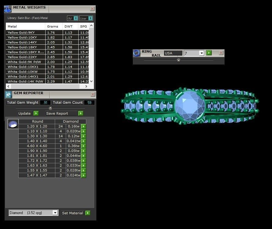 Rose Gold Women Diamond Ring 3D print model 3D print model_3