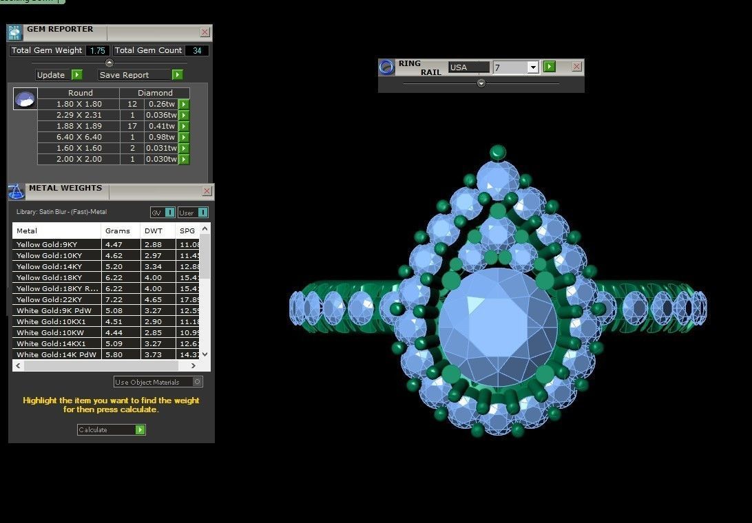 Rose Gold Women Diamond Ring 3D print model 3D print model_3