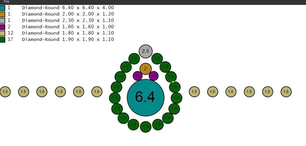 Rose Gold Women Diamond Ring 3D print model 3D print model_2