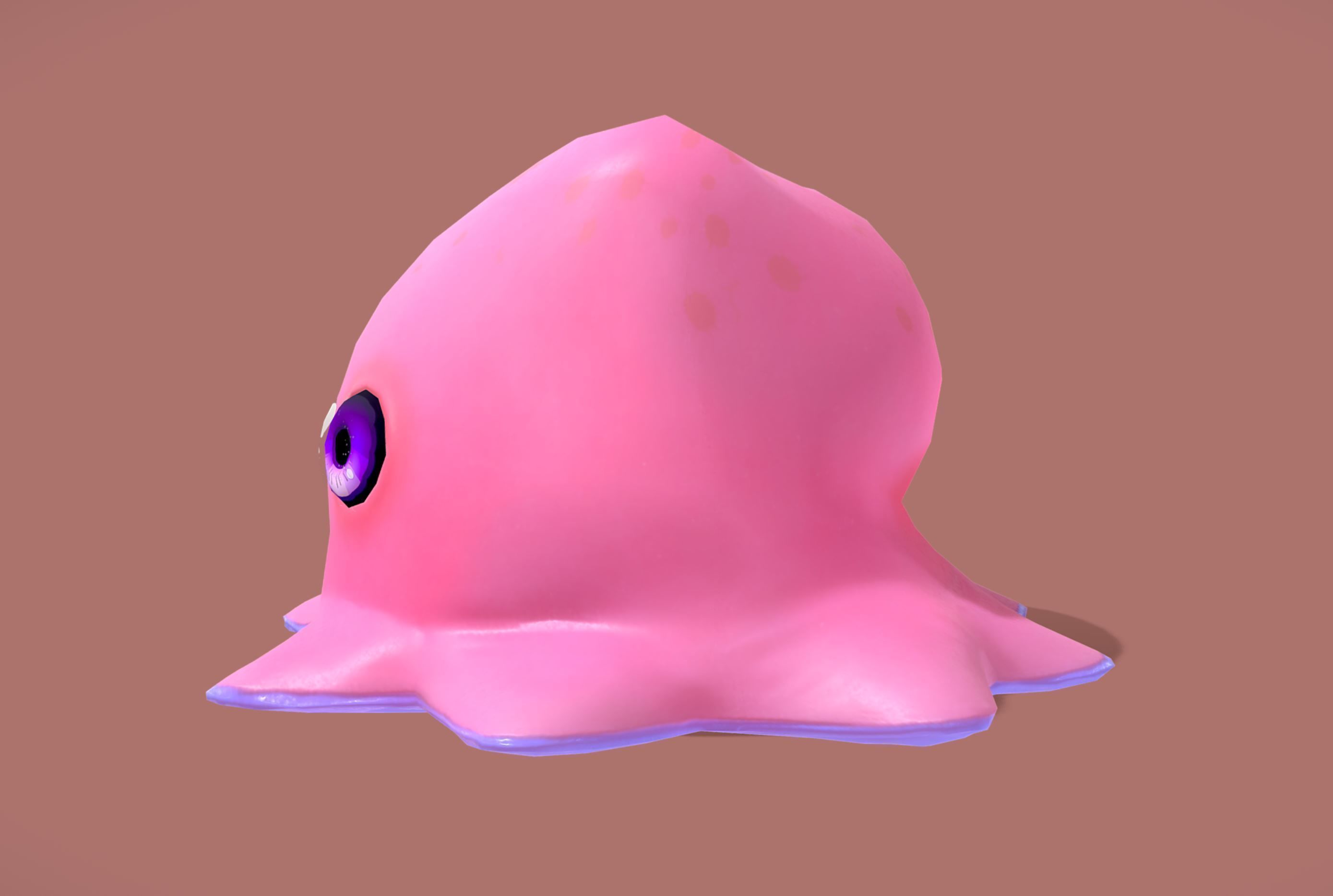 Cute Octopuss 2  - Animated Low-poly 3D model_5