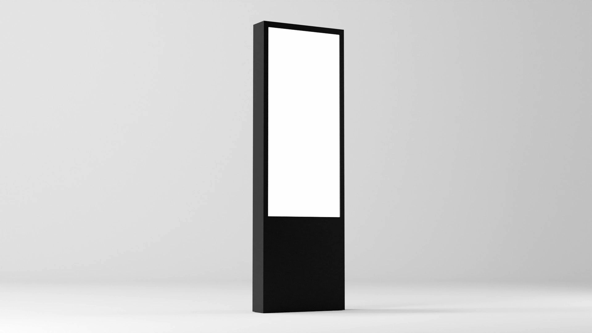 Digital Roll Up Advertising Banner Low-poly 3D model_17