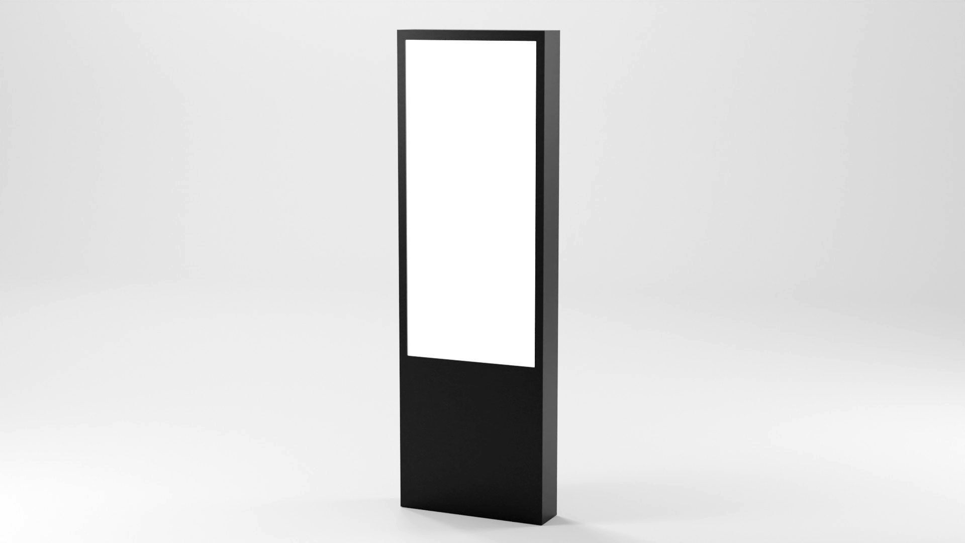 Digital Roll Up Advertising Banner Low-poly 3D model_19