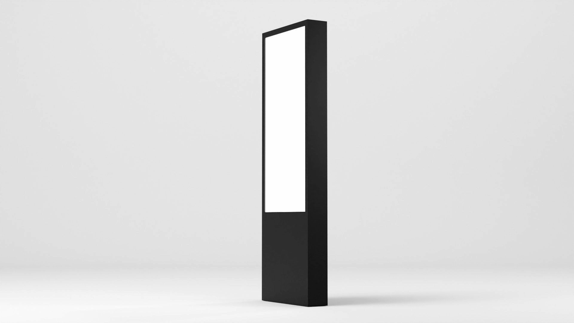 Digital Roll Up Advertising Banner Low-poly 3D model_33