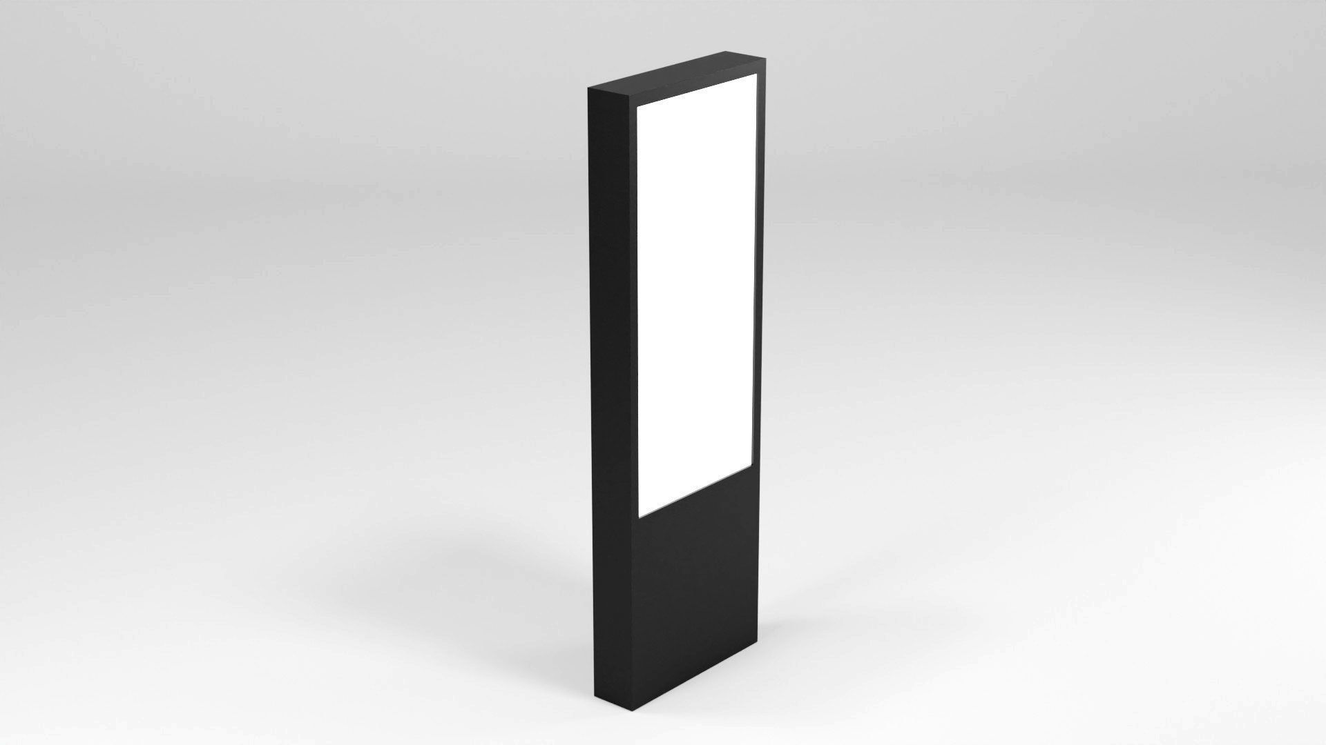 Digital Roll Up Advertising Banner Low-poly 3D model_27