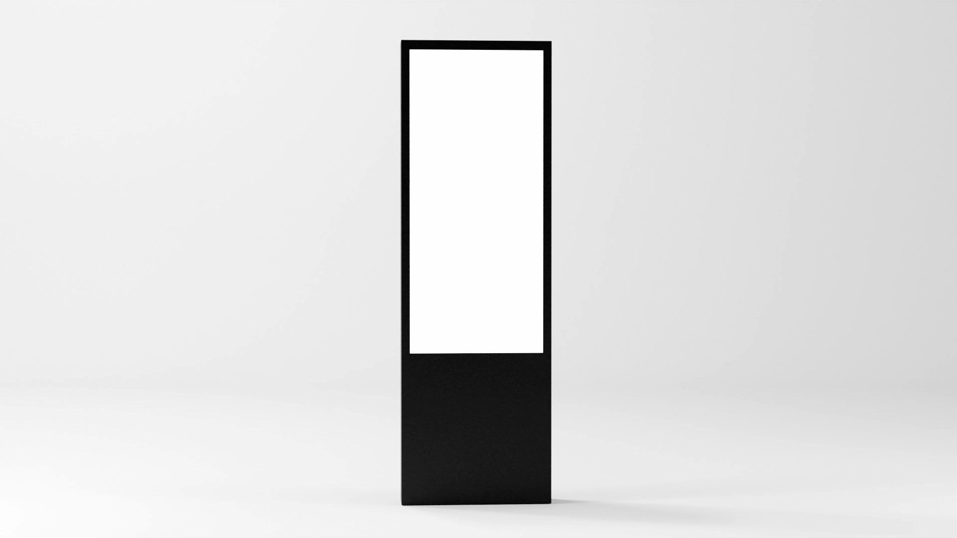 Digital Roll Up Advertising Banner Low-poly 3D model_23