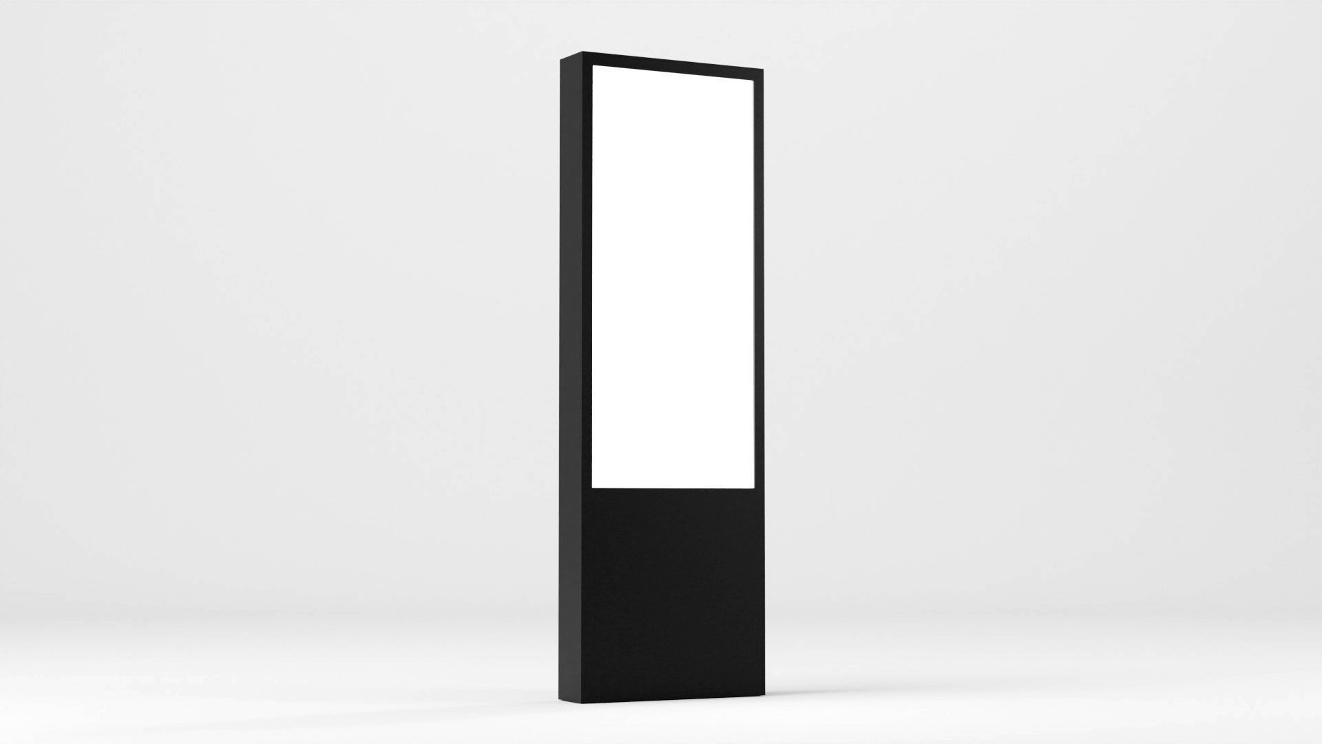 Digital Roll Up Advertising Banner Low-poly 3D model_2