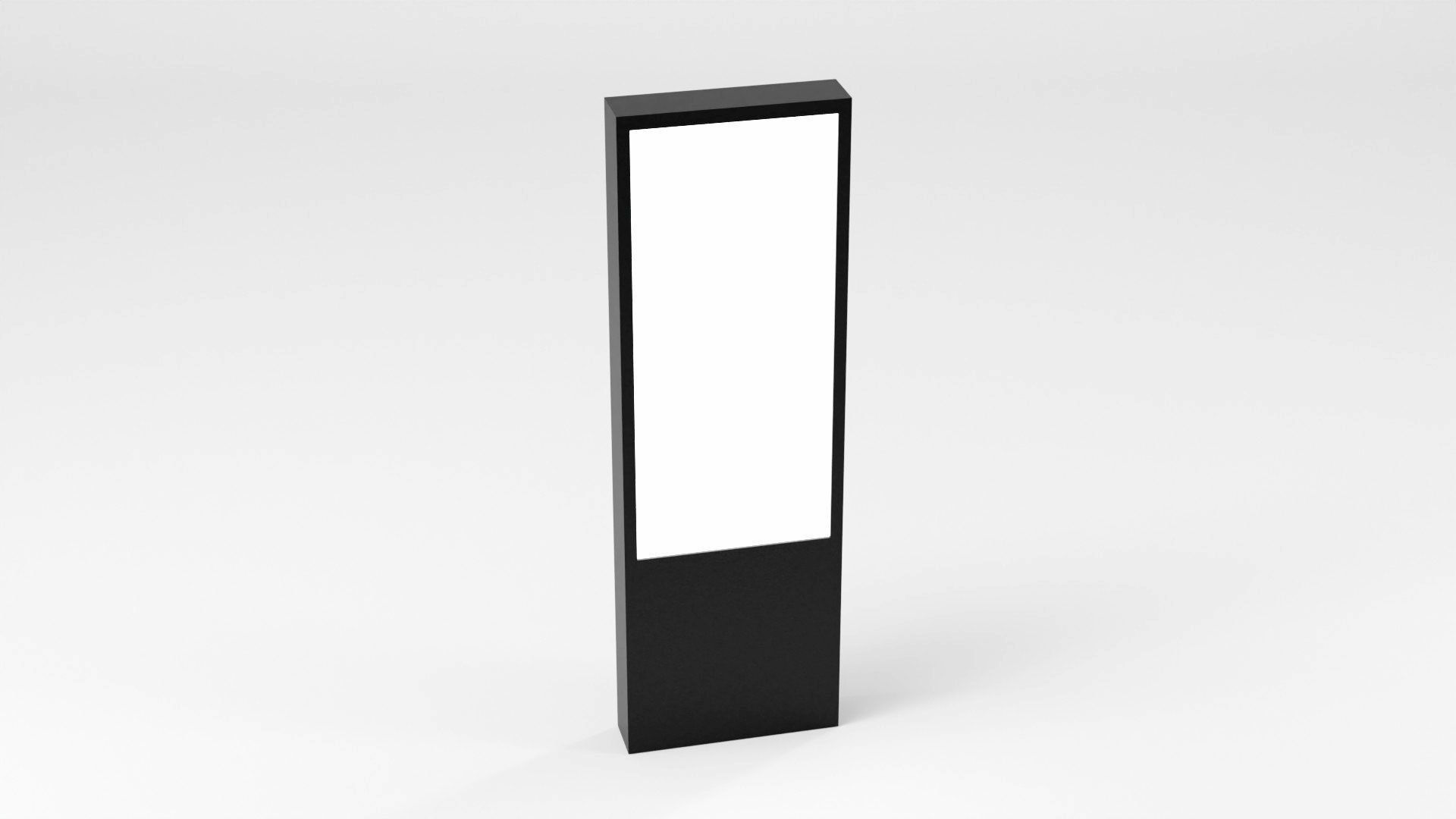 Digital Roll Up Advertising Banner Low-poly 3D model_36