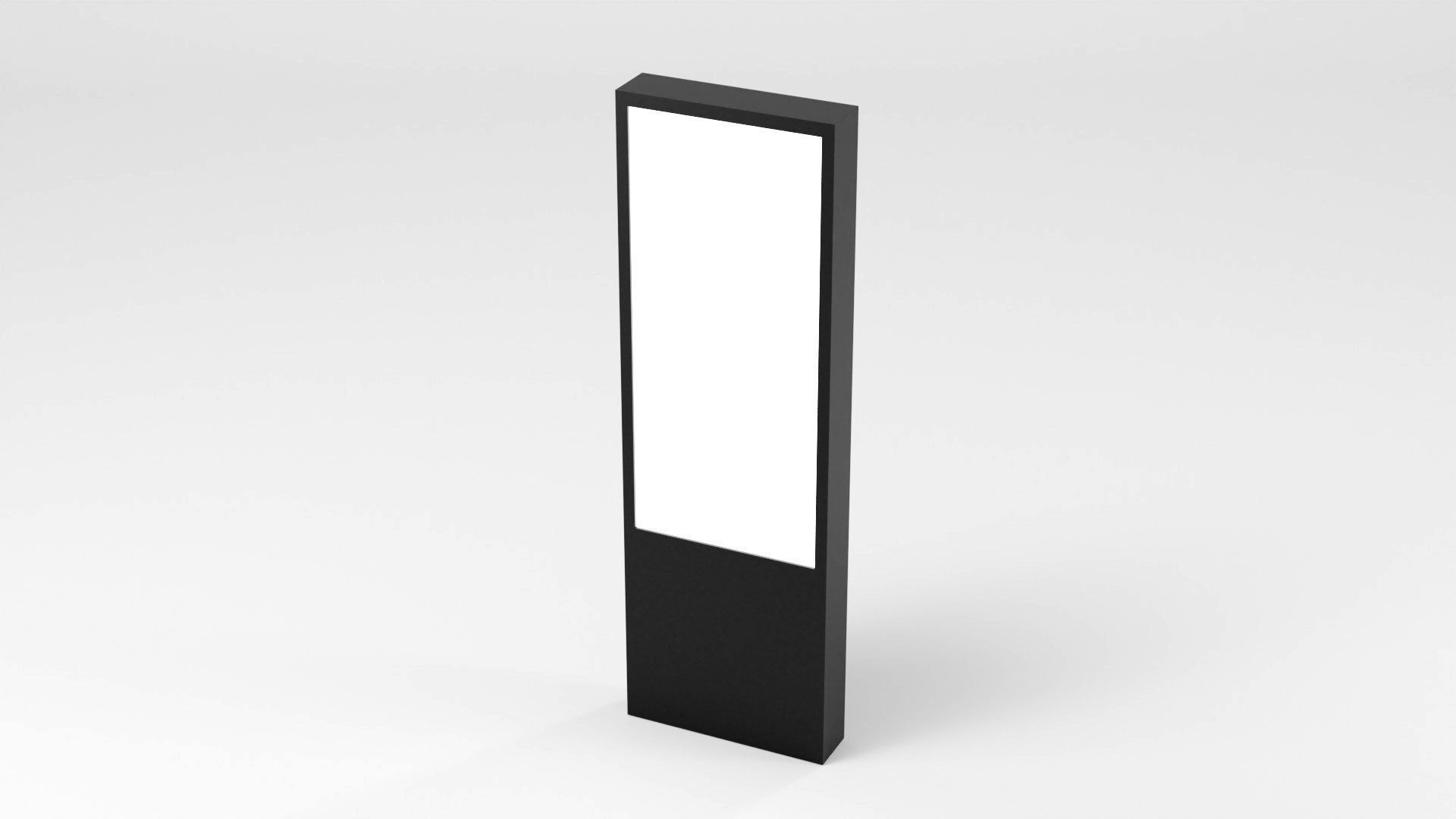 Digital Roll Up Advertising Banner Low-poly 3D model_35