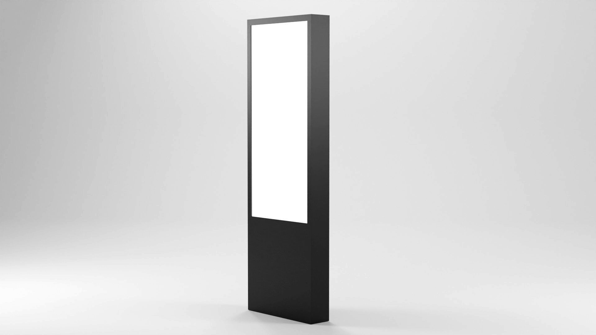 Digital Roll Up Advertising Banner Low-poly 3D model_21