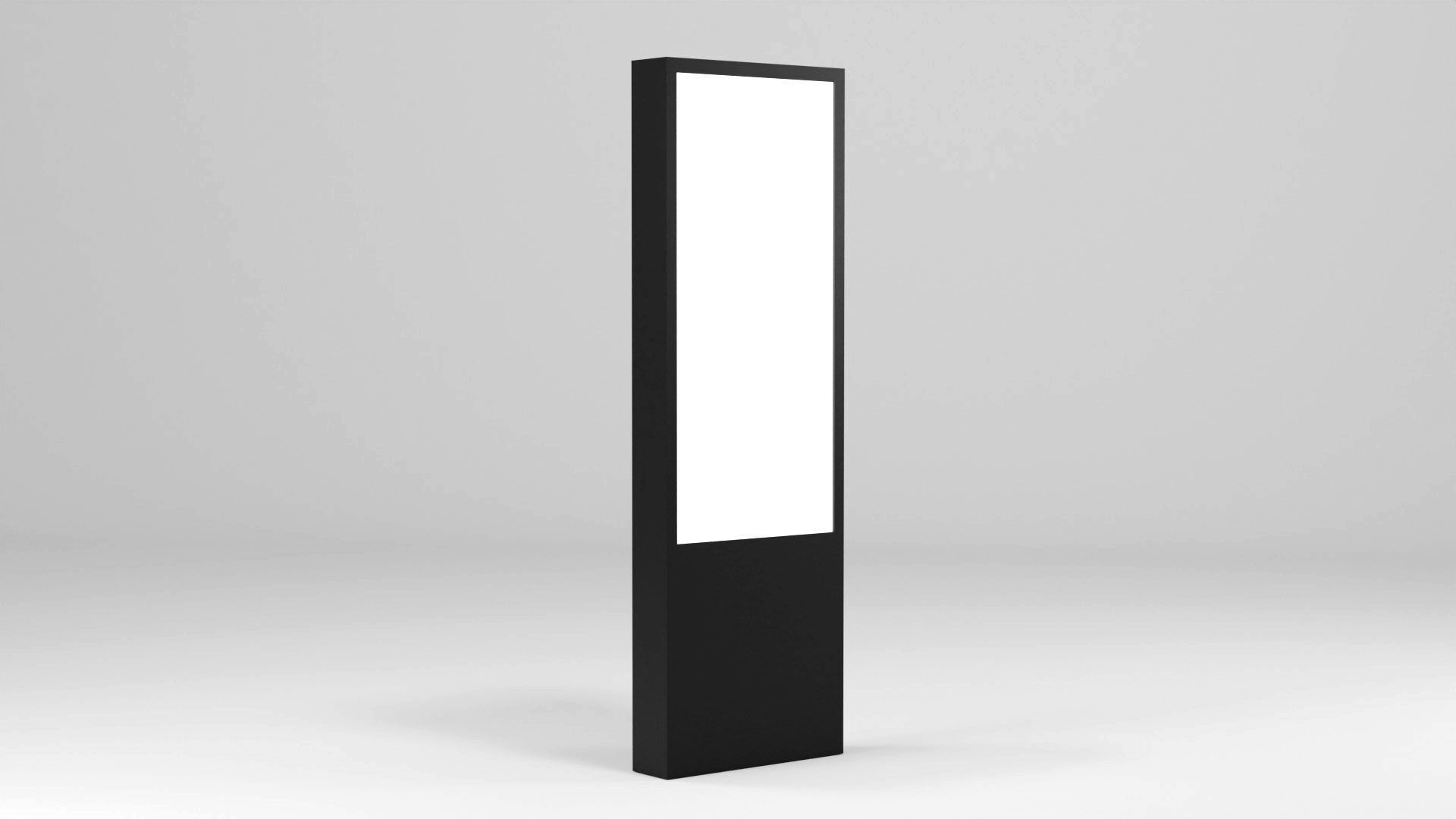 Digital Roll Up Advertising Banner Low-poly 3D model_28