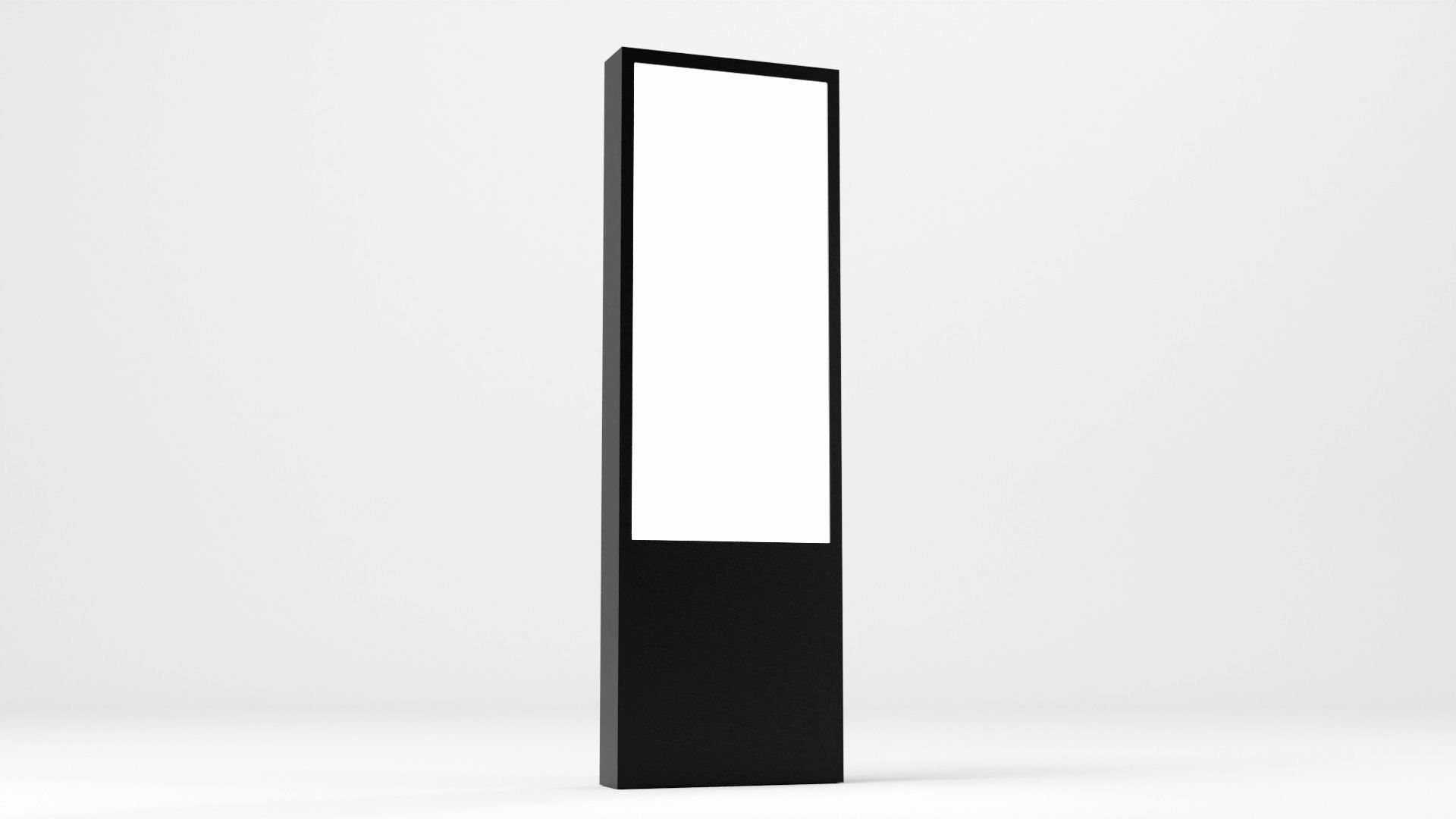 Digital Roll Up Advertising Banner Low-poly 3D model_38