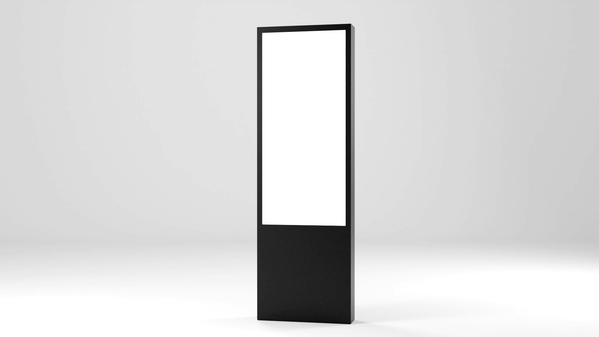 Digital Roll Up Advertising Banner Low-poly 3D model_30