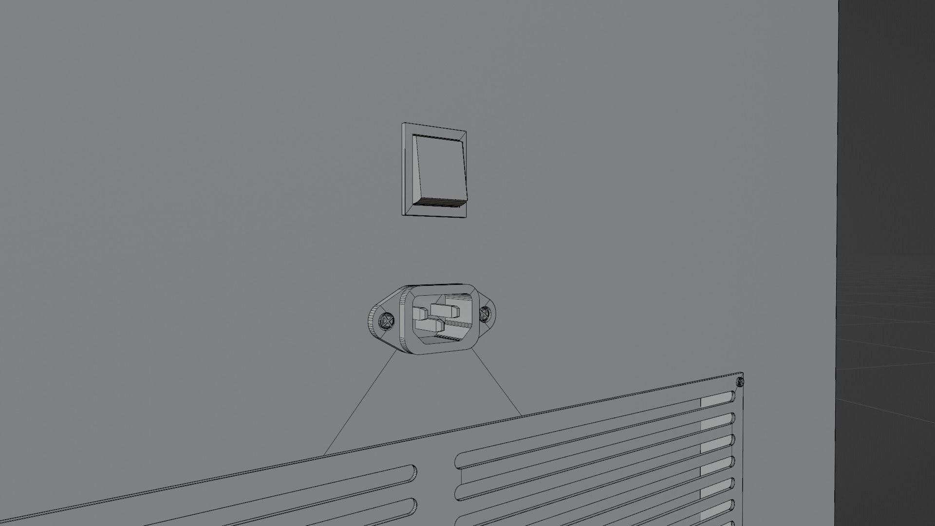 Digital Roll Up Advertising Banner Low-poly 3D model_14