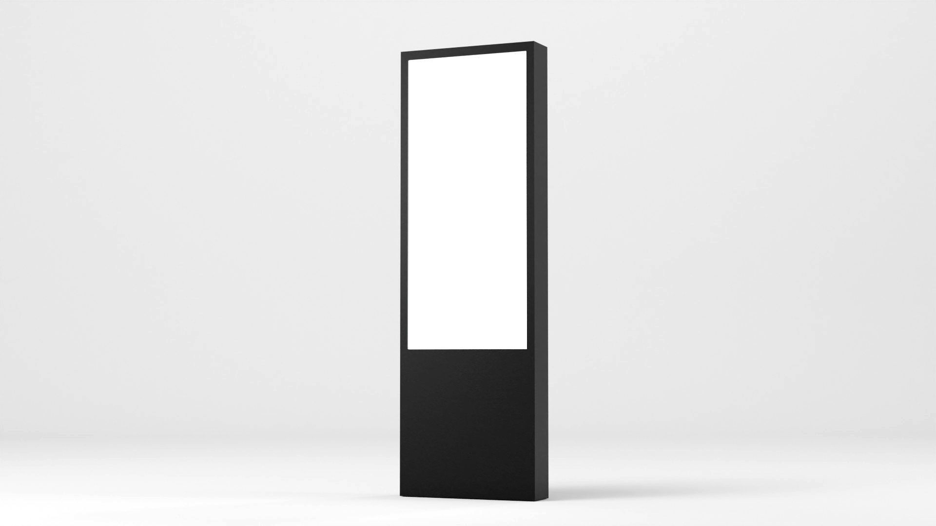 Digital Roll Up Advertising Banner Low-poly 3D model_1