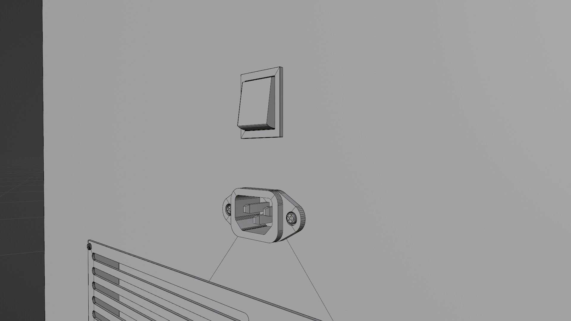 Digital Roll Up Advertising Banner Low-poly 3D model_15