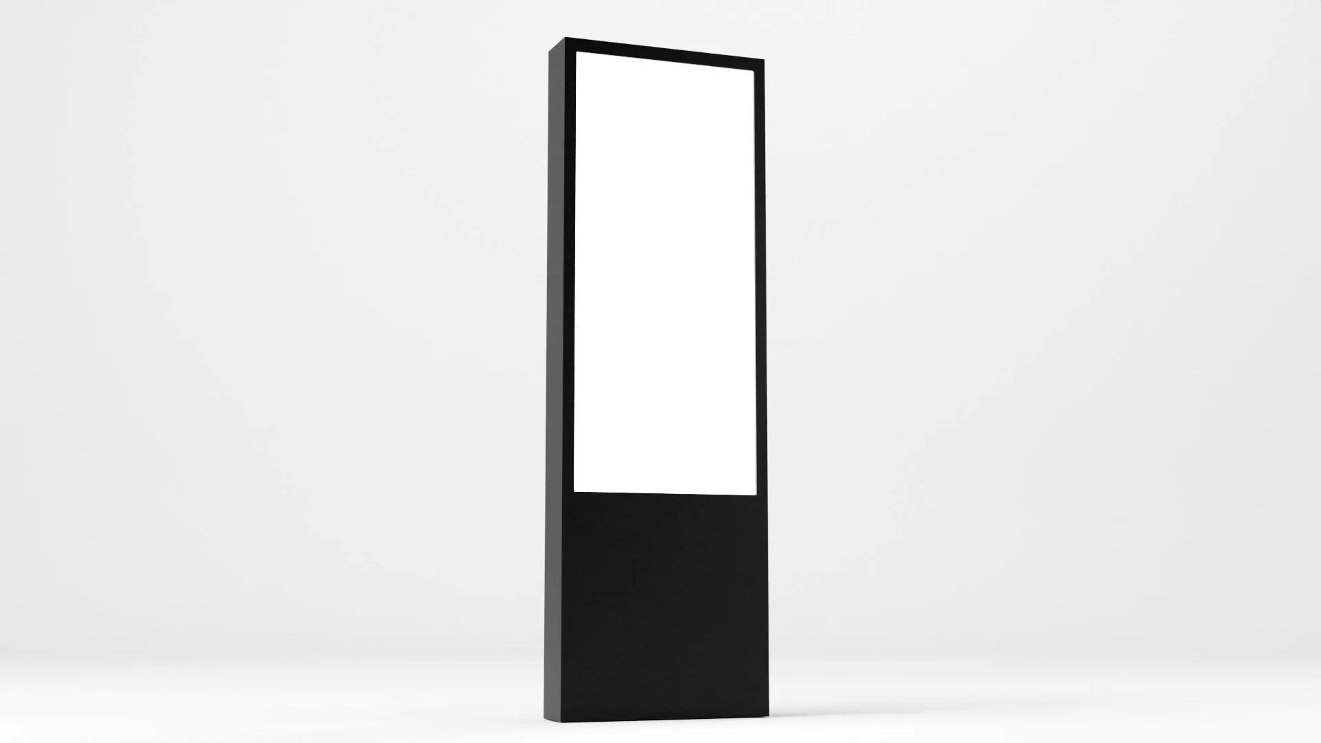 Digital Roll Up Advertising Banner Low-poly 3D model_0