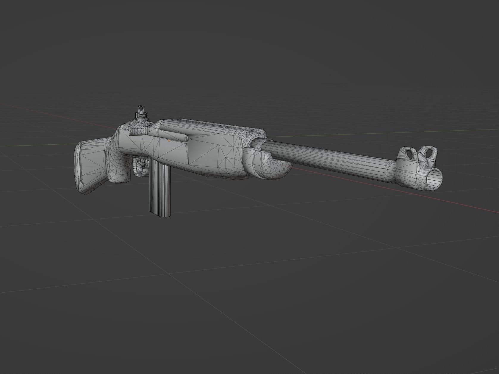 M1 M2 Carbine  Low-poly 3D model_6